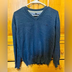 Blue Benetti Men’s 100% Cotton V-neck Sweater